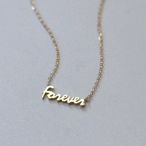 14k Gold Forever Minimalist Necklace, Sparkle Chain Necklace, Filled Chain